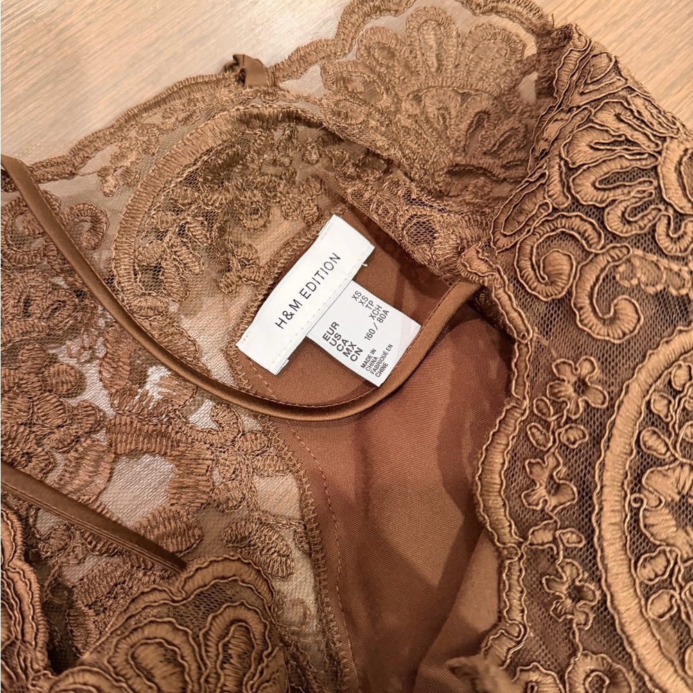 H&M Brown Lace Trim Inset Set - Picture 5 of 6
